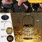 Solar Lantern Lights, 2 Pack Outdoor LED Hanging Lantern Lights with Star Projection, Warm White Solar Garden Lighting Retro Table Lanterns Light Waterproof for Garden Patio Courtyard Path